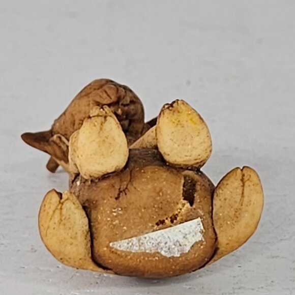 Vintage Whimsical Handmade Clay Goat Figurine Sitting - Picture 6 of 8